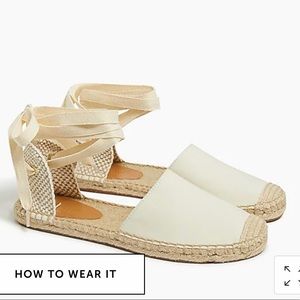 J. Crew D'Orsay lace-up espadrilles